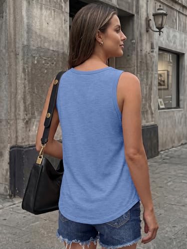 Image of AUTOMET Women's Square Neck Tank Top | Soft Lightweight Sleeveless Shirt, Loose Fit Flowy Summer Basic for Layering, Casual & Workout