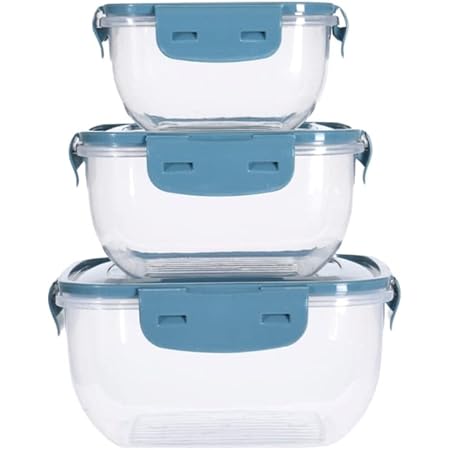 OrionMart 3pcs Food Storage Containers with Lids Airtight & Reusable ...