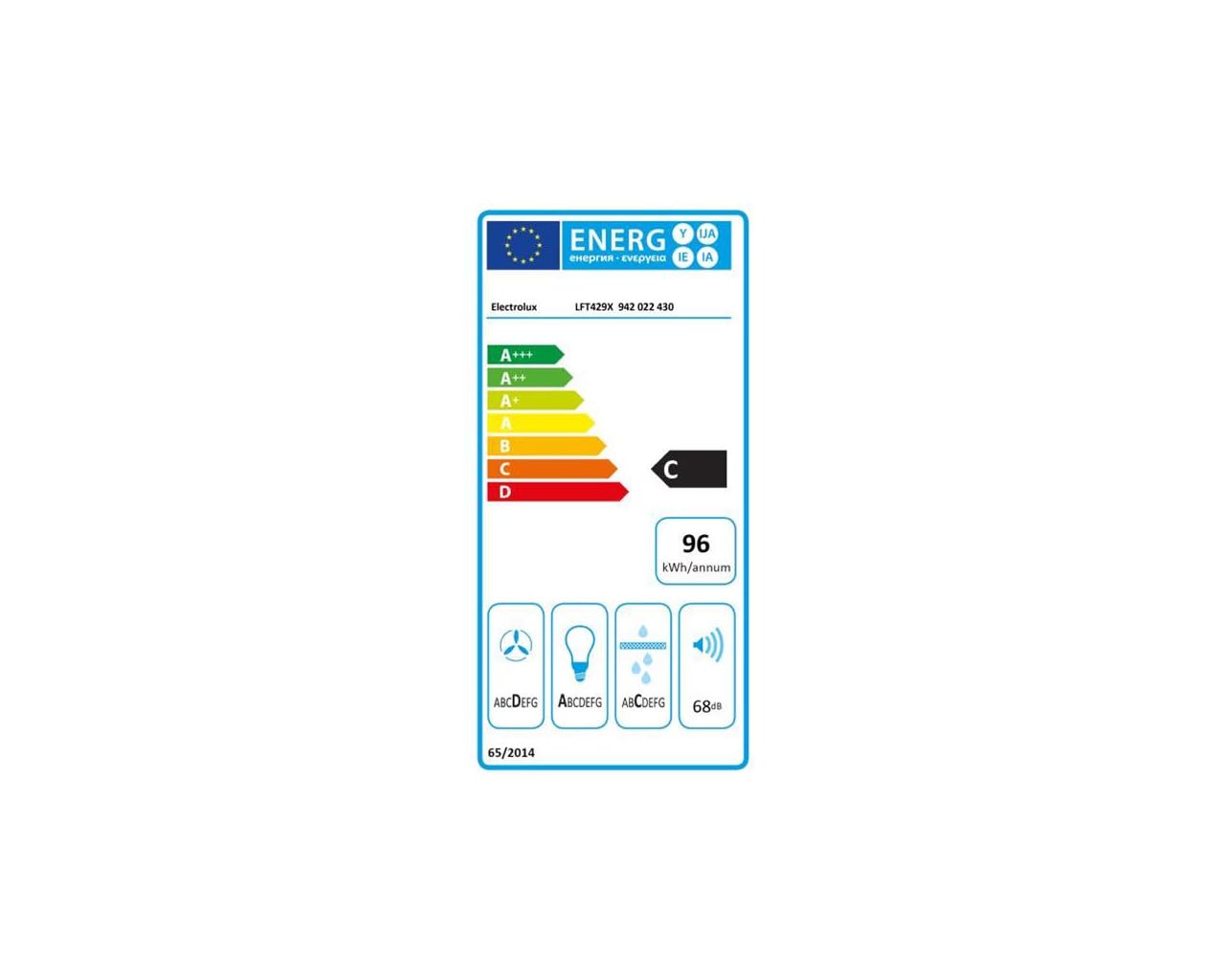 Hotte Décorative Murale 90cm 68db 600 M3/h - LFT429X1