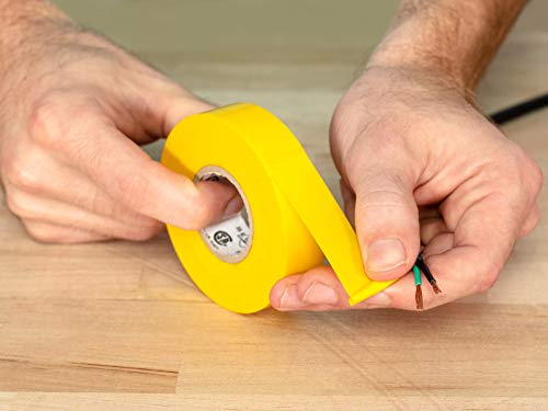 Image of Secure Yellow Electrical Tape 3 /4 Inch x 66 Feet - 5 Pack