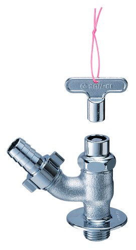SANEI(サンエイ) 共用散水栓 カギ式水栓 散水ホース接続用