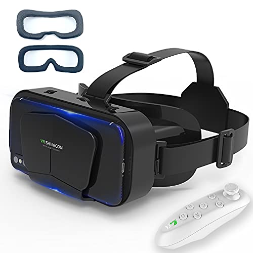 Casque VR Avec écouteurs Intégrés Pour Smartphone - Compatible IPhone/Android 4.7-7.2 Pouces - Jeux, Films 3D Immersifs