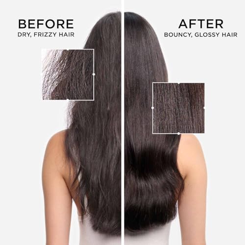 Image of Kerastase Gloss Absolu Anti-Frizz Foaming Conditioner For Bouncy, Glossy Hair | Fine To Medium Hair | 4-Days Anti-Frizz | With Hyaluronic & Glycolic Acid, Wild Rose-In-Oil | 250ml