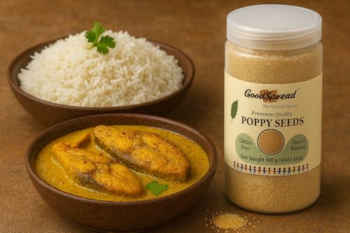 Image of GoodSpread Organically Grown Nutrient-Packed White Poppy Seeds 1 Kg (Posto Dana) - Pure and Natural Khaskhas