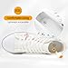 ZGR Womens High Top Canvas Sneakers,Black White Embroidery Canvas Shoes for Women,Fashion Casual Tennis Walking Shoes(Maple Embroidery.US8.5)