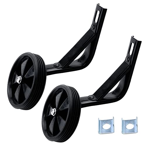 Image of Pair of Black Bicycle Auxiliary Wheel Children's Bicycle Accessories,Training Wheels Kids Bike Children Training Bike Wheel