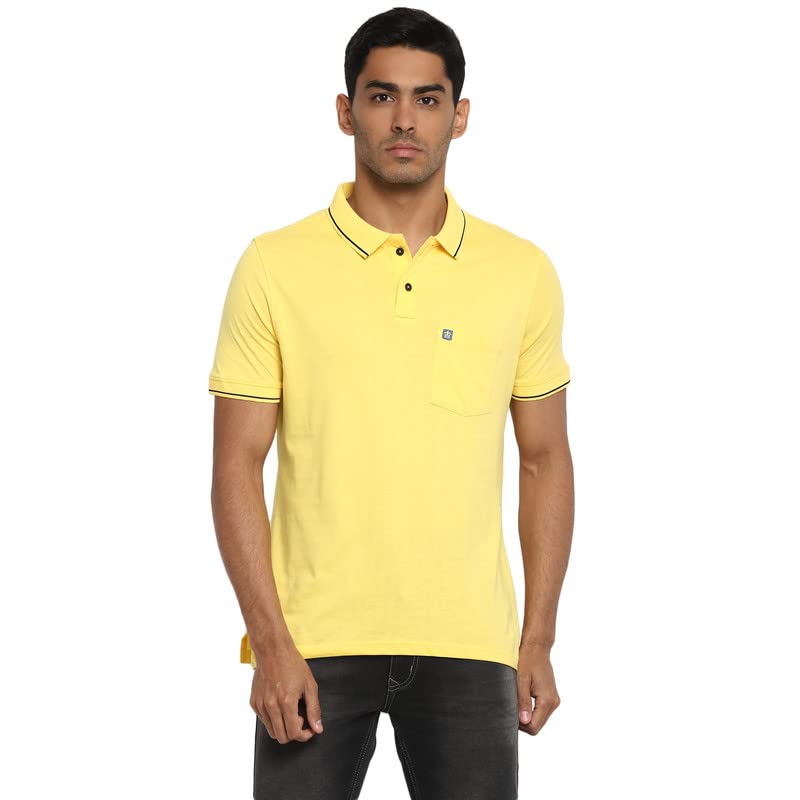 turtle Men Essentials Yellow Solid Polo Neck T-Shirts-picture-12