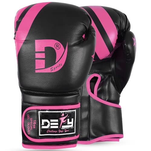 DEFY Marvelous Boxing Gloves for Men & Women Training Muay Thai Kick Boxing Leather Sparring Heavy Bag Workout MMA Gloves