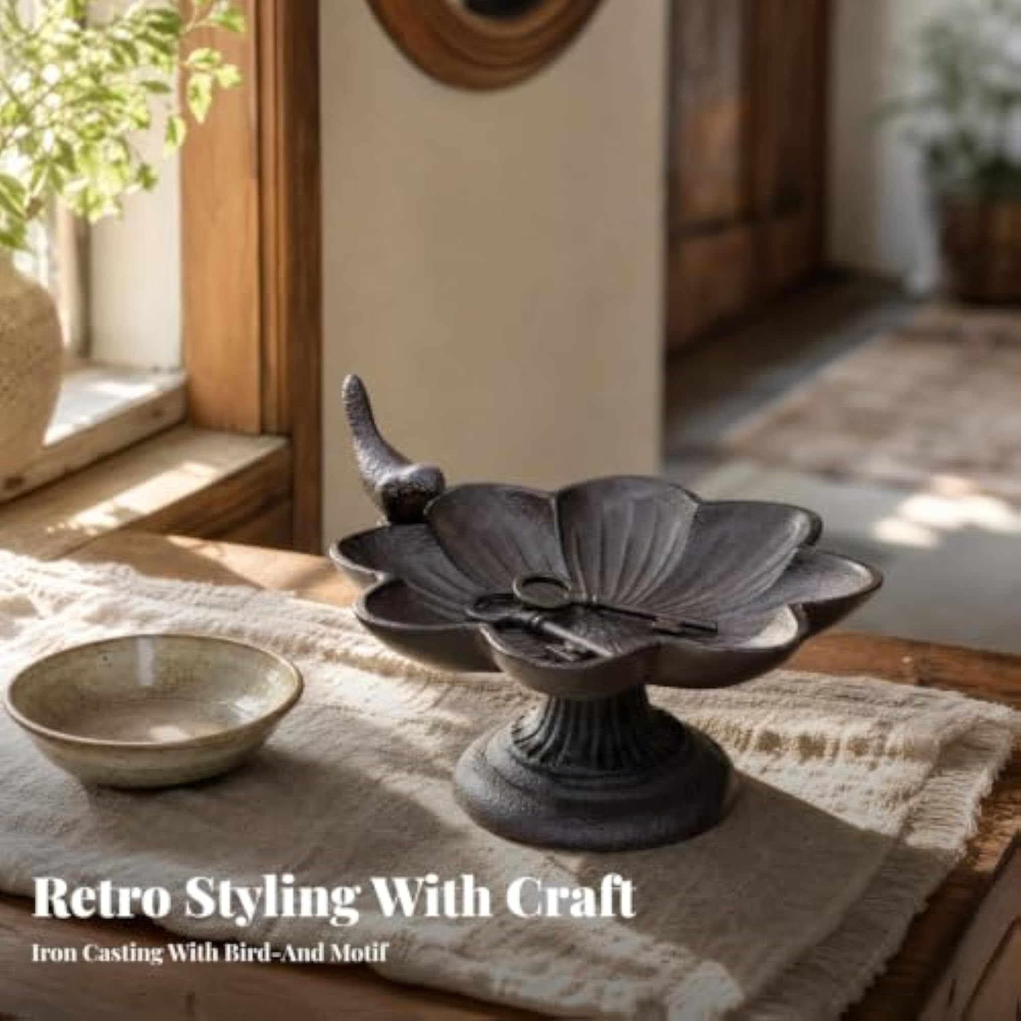 Rustic Cast-Iron Decorative Storage Dish