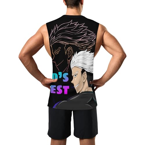 Image of Zhyaj Summer Tanks Top for Men Flag Graphic Print Sleeveless Shirts Casual Working Out Vest T-Shirts Loose-Fit Men's Tank