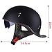 FVCNGP Adult Men Women Vintage Motorcycling Helmets DOT Approved German Style Motorcycle Half Open Face Helmet with UV Visor Goggles, Quick Release System, Removable Washable Lining