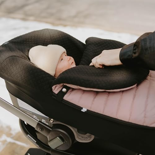 Image of Little Unicorn Infant Car Seat Footmuff - Weather-Resistant Baby Bunting Bag with Magnetic Closure, Non-Slip Backing & Open Harness Design - Universal Fit Winter Cover for Baby Car Seat & Stroller