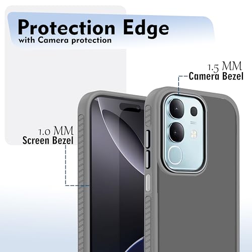 V-TAN Vivo T4X Back Cover, Matte Finish, Gray - Image 4