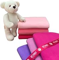 Tecido para Naninhas, Ursos e Mascotes em Microfibra Ultra Performance Rosados Hipoalérgico Anti-Pilling - 40x80cm cada