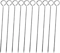Kit 10 Mini Espetos de Aço Inox 26cm - Espetinhos para Carne e Churrasco