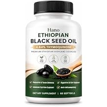 Hano Ethiopian Black Seed Oil with 4.64% Thymoquinone, 60 Softgels
