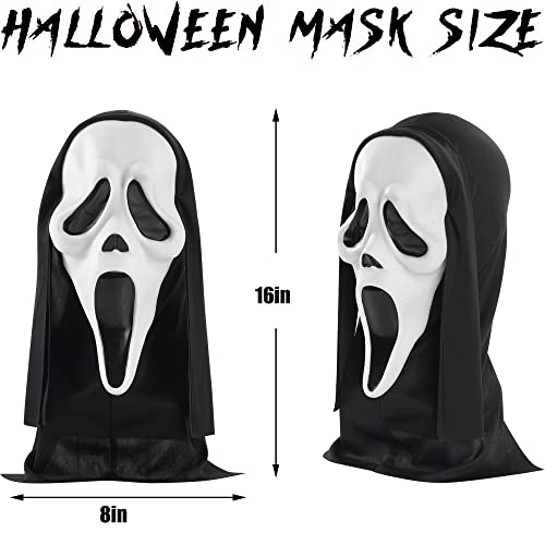 Oaroily Halloween Mask Scary Ghost Face Mask Skull Horror Full Head Masque Halloween Decorations Outdoor Costume Creepy Cosplay Prop #TOP2