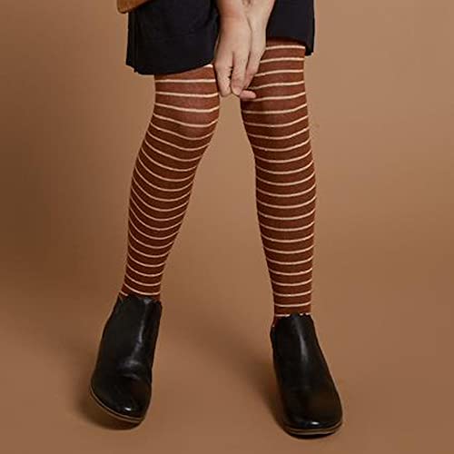 Image of COTTON DAY 2 Pack Little Kids Girls Soft Cotton Fashion Tights Design Stripes Pattern Toddler 2T-4T Stripes Size 4