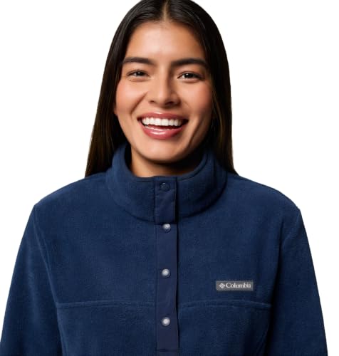 Image of Columbia Womens Benton Springs Half Snap II Pull Over Fleece Jacket, Dark Stone /Canoe /Vintage Blue, 3X
