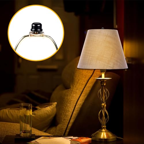 Image of Black Lamp Finials Lampshade Finial Caps Tapped of Tops for Lamp Shade Harp Lamp Finial Knob Lamp Parts and Lighting Accessories Finial 8 Pack