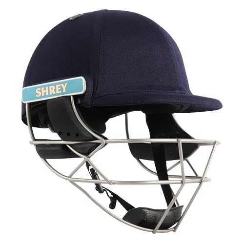 Image of Shrey Master Class Air Stainless Steel Unisex Helmet (Navy Blue, Small) Cricket Helmet