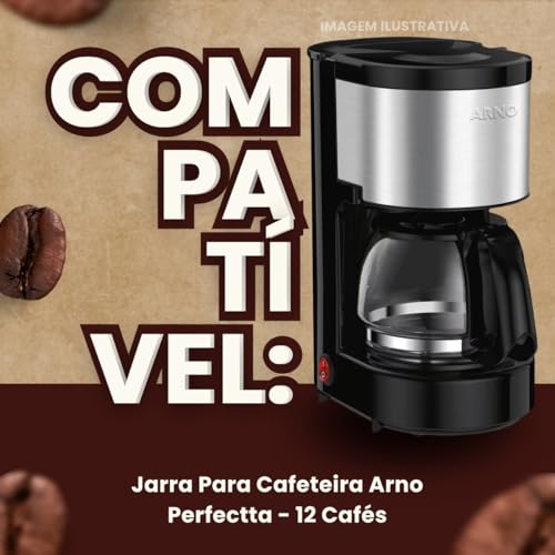 Jarra De Vidro Reposição Para Cafeteira Arno Perfectta 12 Xícaras