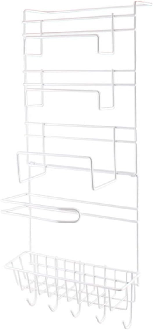 Punch Free Copper Refrigerator Storage Rack with 3 Sticky Hooks, Multi-layer Foldable Hanging Shelf for Home Decoration, Simple Installation Refrigerator Storage Organizer