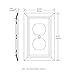 Franklin Brass Architectural (1-Pack) Outlet Covers Matte Black 1-Gang Wall Plate Single Duplex Switch Plates Electrical Guard 64218