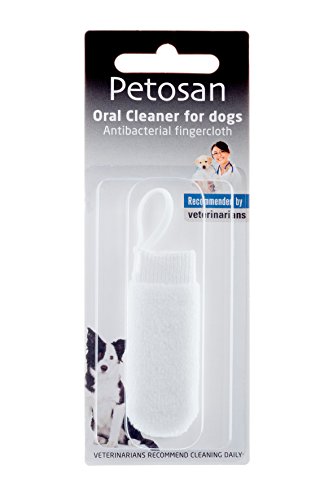 Petosan Microfiber Vingerborstel Orale Cleaner voor huisdieren, Vet (Single)