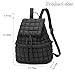 I IHAYNER Quilted Backpack Lightweight Puffer Backpack for Women Drawstring Padding Puffy Travel Daypacks Gym Bag for Ladies Black