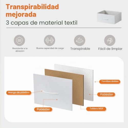 Cómoda de 2 cajones con marco de metal resistente DUMOS 5