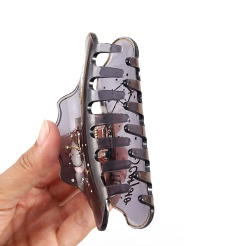 Scorpio Zodiac Sign Hair Claw with Rhinestones and Clock Design, Black Personalized Acetate Hair Clip for Women Gift 1 Piece