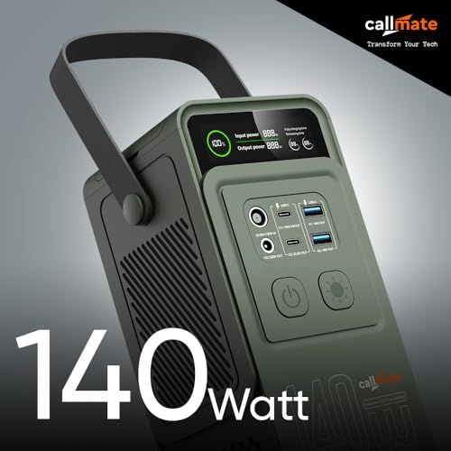 Image of Treasury Pro 140W Fast Charging Power Bank 60000mAh, Dual USB-C & USB-A Output (150W DC Input & 120W DC Output) Telescopic LED Light with with Advance Digital Display (Green, 140W)