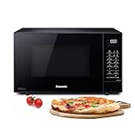 Panasonic NN-CT56JBGPG Slimline-Kombi-Mikrowellenherd mit Grill, Drehteller aus Glas, 27 l, 1000 W, 40/100–220 °C, 23 automatische Programme, Auftauen, 6 Leistungsstufen, digitale LED, Schwarz
