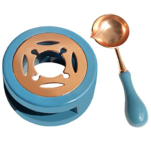 Chauffe-cire Select Zone - Pot de cire avec cuillère à fondre pour faire fondre des perles de cire - Pour loisirs créatifs, sceaux de cire (bleu) Cover