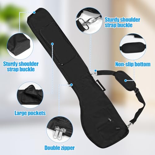 TEUYOE Golf Club Bag, Portable Foldable Golf Club Travel Bag for 8-10, Portable Nylon Golf Bag Lightweight-Waterproof for Women, Men