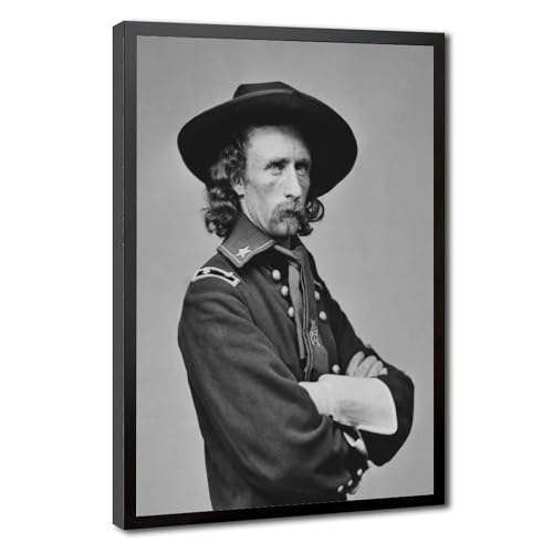Toile George Armstrong Custer 1865 impression d'art avec cadre suspendu