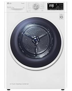LG RH90V9AVHN Asciugatrice Smart a Carica Frontale 9 Kg, Classe C, Condensazione con Pompa di Calore, Wi-Fi con SmartThinQ, Eco Hybrid, Allergy Care, 60 x 69 x 85 cm - Bianco