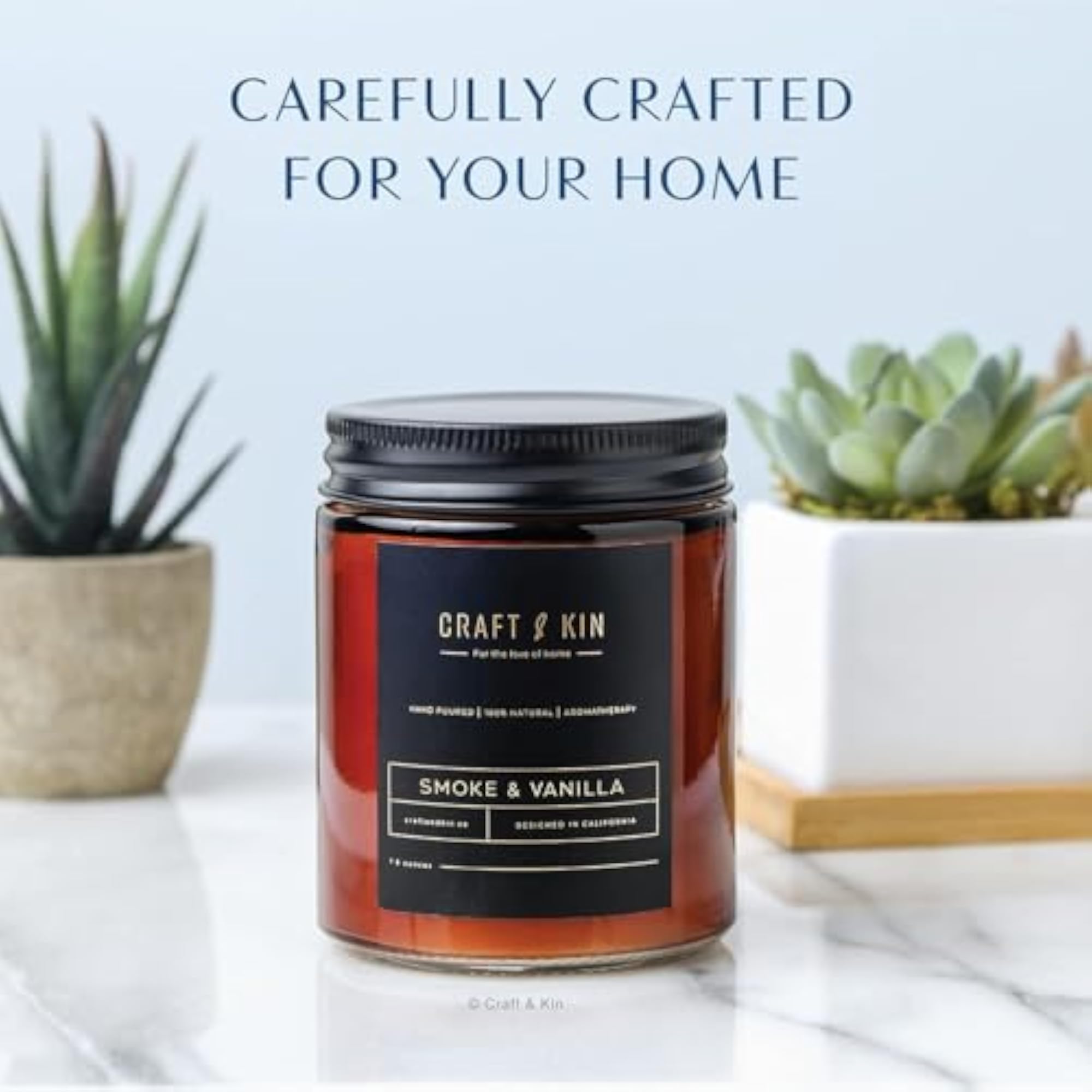 Smoke & Vanilla Scented Candle for Masculine Decor