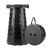Generisch Tragbarer Teleskophocker, Höhenverstellbar 6,5-45 cm, Klapphocker, Kunststoff, rutschfest, 300 kg Belastbar, Platzsparend, für Haushalt, Küche, Bad, Camping