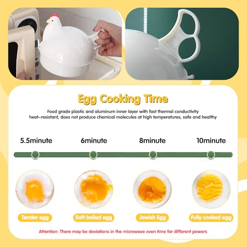 Wohlstand Mikrowellen Eierkocher, Chick-shaped 13.3 * 15.7 * 15.7cm, Mikro-Eierkocher Huhn, Kochutensilien Kuechenhelfer Zubehoer Werkzeuge