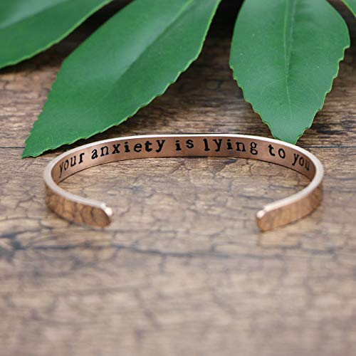 Joycuff Bracelets For Women Health Awareness Self Care Jewelry 18K Rose Gold Stainless Steel Cuff Bangle #TOP1