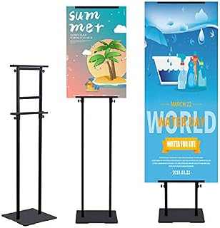 T-SIGN Heavy Duty Poster Stand with Non-Slip Mat Base, Adjustable Pedestal Sign St