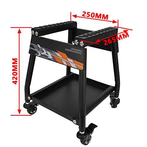 Dirt Bike Stand With Universal Wheels——Scrollable Dirt Bike Maintenance Stand Detachable Dirt Bike Jack Stand Pit Bike Stand With Tool Tray #TOP4