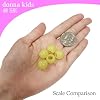 Donna Glow in The Dark Hair Beads 13x11mm with Quick Beader Tool for Braiding Hair - Pony Beads Bulk for DIY Hair Braiding Projects, Light Yellow 1PC #4