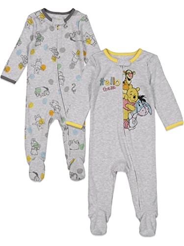 Image of Disney Winnie the Pooh Lion King Monsters Inc. Pixar Toy Story Baby 2 Pack Sleep N' Play Coveralls Newborn to Toddler