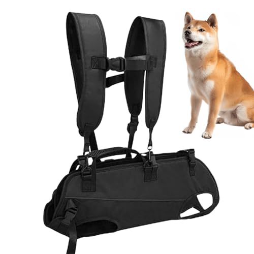 Dog Lift Harness - Portable Dog Backpack | Adjustable Horizontal Pets Sling Leg Support | Wearable Multifunctional Travel Products for Front Support Hiking Travel Biking Cycling Motorcycle