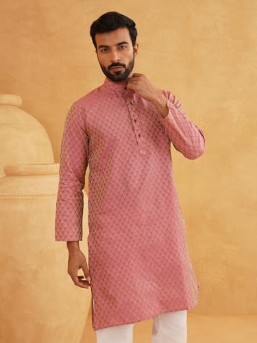 Sojanya (Since 1958 Men'S Jacquard Silk Self Design Only Kurta2
