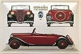 citroen werkstatt leipzig  Deko7 Blechschild 30 x 20 cm Citroen 11 BL Cabriolet Bj. 1939 rot