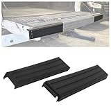HECASA Flex Step Side Tailgate Molding Covers Compatible with 2009-2014 Ford F150 Replacement for 9L3Z-9941018-AA 9L3Z-9941019-AA End Cap Trim Pad ABS Plastic Black Pair
